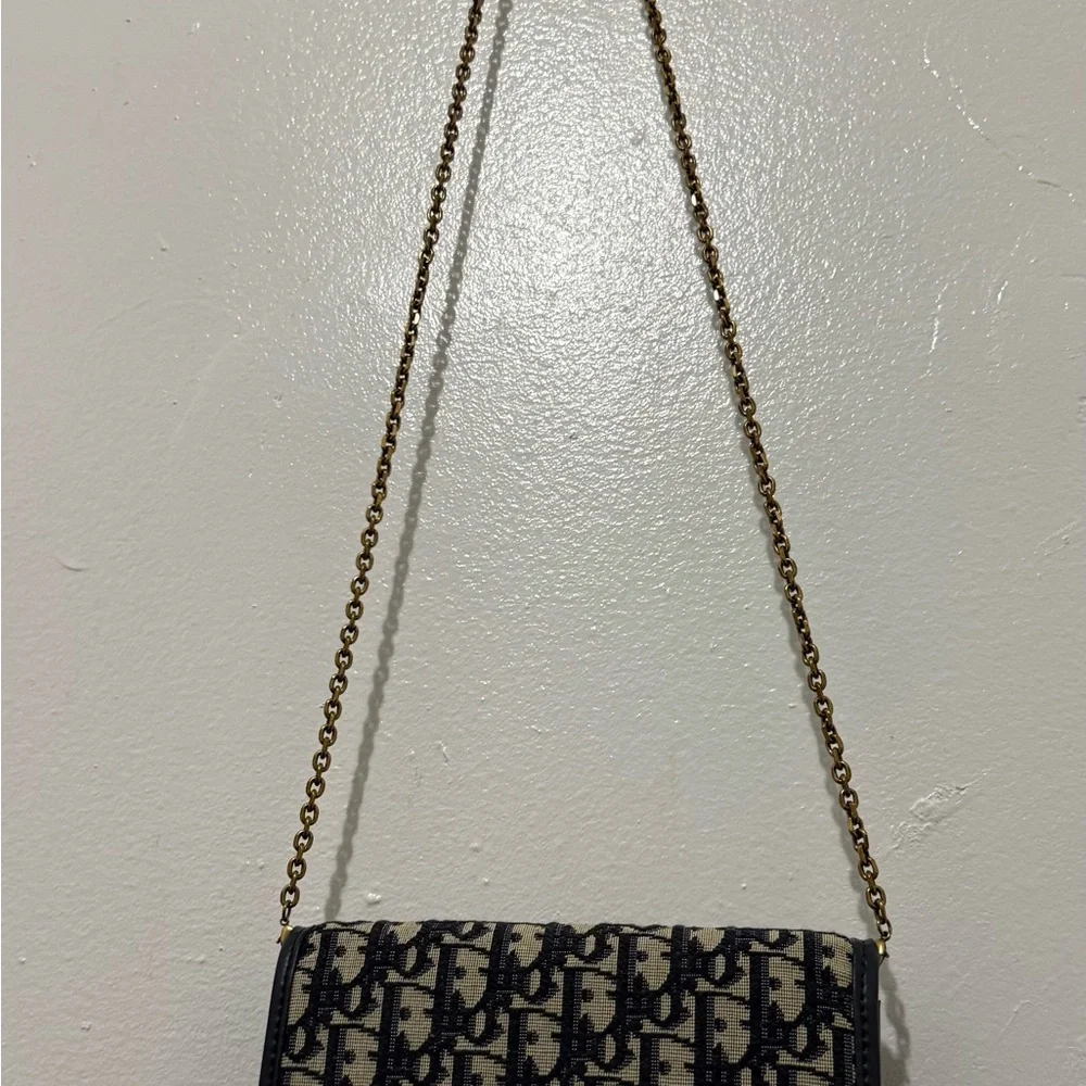 Dior Montaigne Oblique Waist Bag Black Chain Crossbody Bag - Picture 8 of 11
